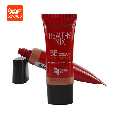 30ml 35ml offset Printed hot stamping Squeeze BB CC Cream Tubes Lotion Container Packaging With black Screw Cap