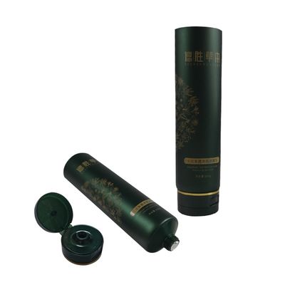 empty Printed pe plastic cosmetic printing skincare facial cleaner tube with flip top lid