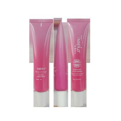empty cosmetics tubes pe face wash packaging tube with bamboo printing cap