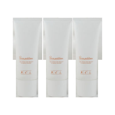 Cheap Custom PE plastic white cosmetic soft tube Hot stamping clear tubes for facial cleanser